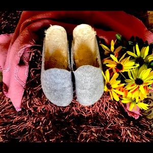☮️ Comfy Birkenstock-look Faux sheepskin🌻 Sz. 7🔆